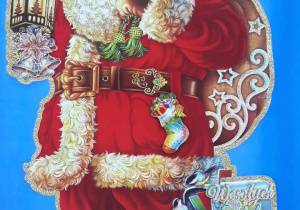 Obrazek na którym znajduje się postać Świętego Mikołaja
