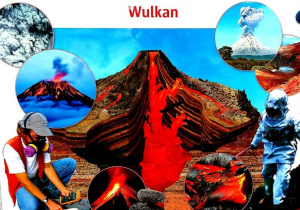 Ilustracja przedstawiająca wulkan