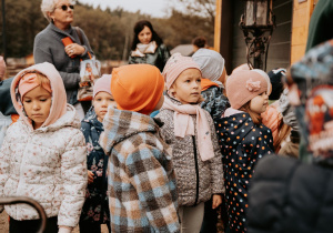 Dzieci oglądają zwierzęta