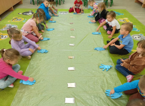 Zajęcia sensoryczne w grupie II w ramach projektu ,,Akademia kompetencji - wsparcie edukacji przedszkolnej w gminie Łask"