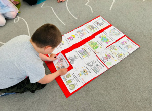 Zajęcia przyrodniczo- ekologiczne w grupie IV w ramach projektu "Akademia kompetencji- wsparcie edukacji przedszkolnej w gminie Łask"