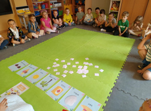 Zajęcia językowe w ramach projektu ,,AKADEMIA KOMPETENCJI - WSPARCIE EDUKACJI PRZEDSZKOLNEJ W GMINIE ŁASK"- grupa V