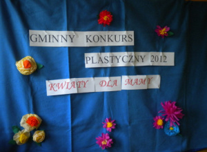 Reprezentacja Przedszkola na konkursie plastycznym "Kwiaty dla Mamy"