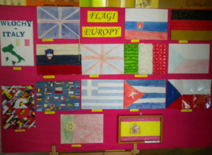 Wystawa prac plastycznych pt. "Flagi Europy"